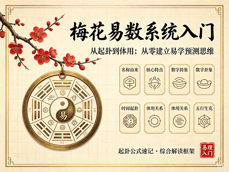 梅花易数入门笔记：从起卦到解读的完整体系封面